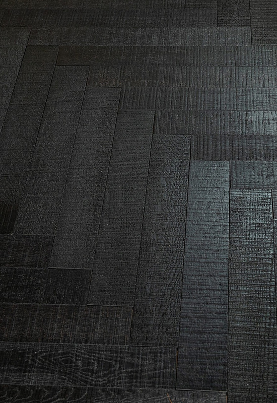 강렬한 검은 색 CD 헤링본 엔지니어링 목재 바닥